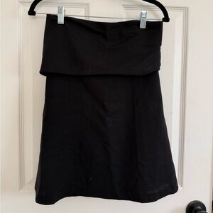 Toteme Strapless Flared Tube Top in Black SZ 36